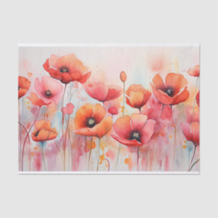 Papel De Seda Cápsulas de Aquarela Vermelha em um Campo