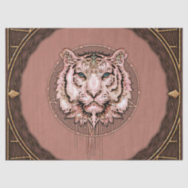 Papel De Seda Captivação e representação artística de um tigre