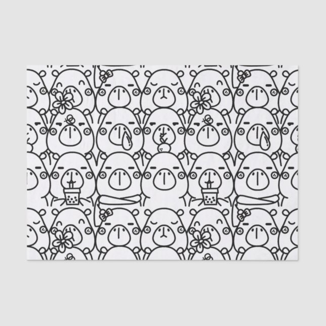 Papel De Seda Capybara (Frente )