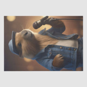 Papel De Seda "Capybara Cowboy: Serenading the Wild West"