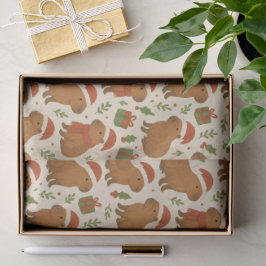 Papel De Seda Capybaras no Natal