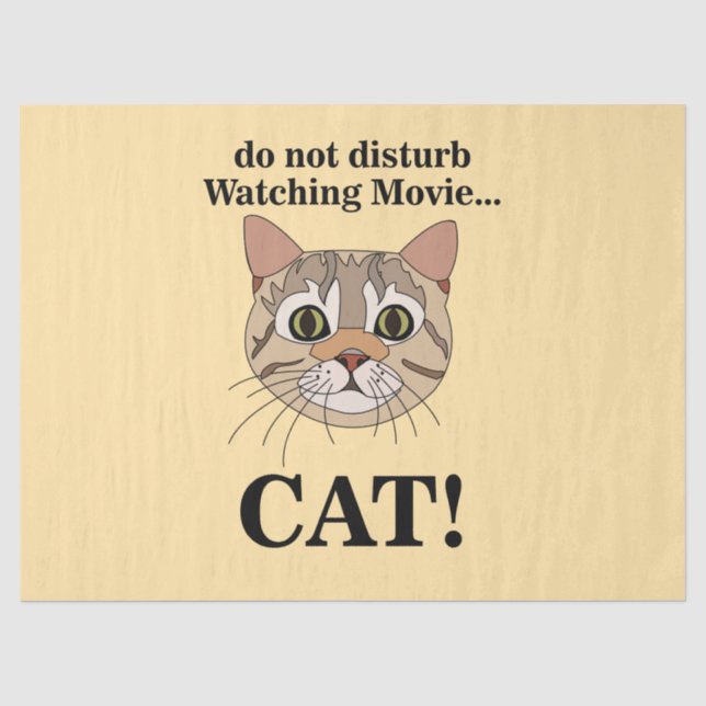 Papel De Seda Cara de Gato Engraçada  (Frente )