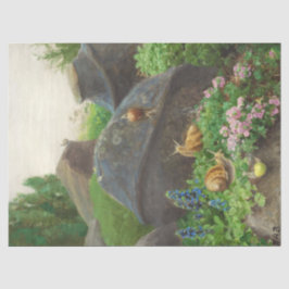 Papel De Seda Caracóis num Jardim (por H.A. Brendekilde)