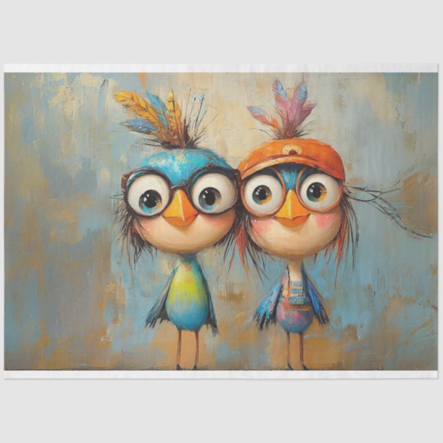 Papel De Seda Caractere Whimsical Wackadoodle Irmãos (Frente )