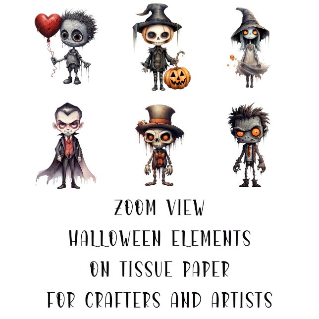 Papel De Seda Caracteres de horror bonitinhos para artes e Artes (Criador carregado)