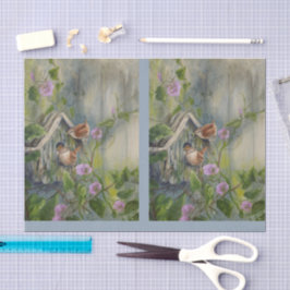 Papel De Seda Caramanchões Duplos Pintados