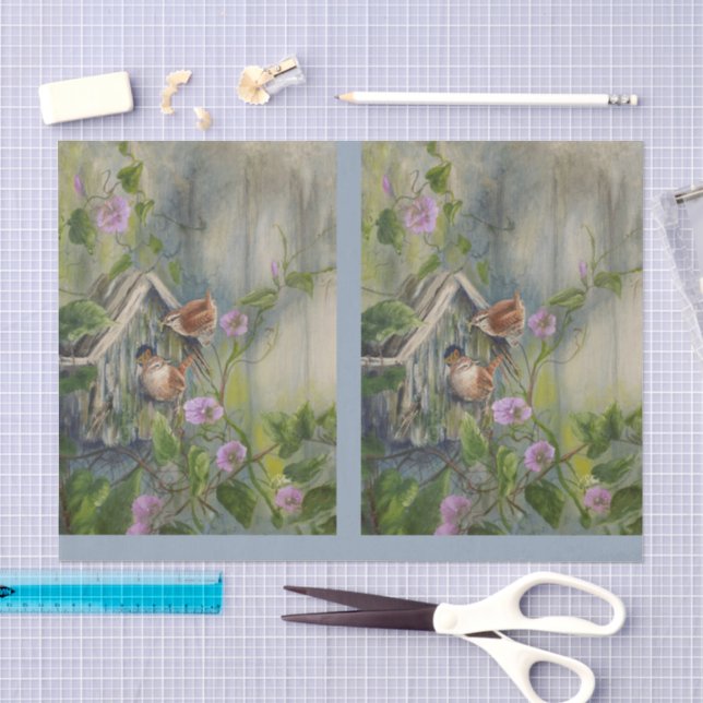 Papel De Seda Caramanchões Duplos Pintados (Arte )
