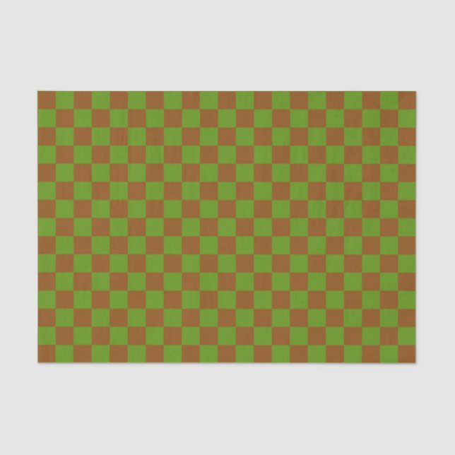 Papel De Seda Caramel apple checkered board pattern (Frente )