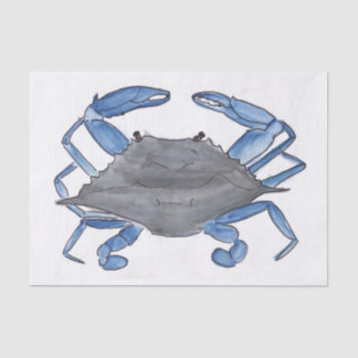 Papel De Seda Caranguejo Azul