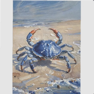 Papel De Seda Caranguejo-azul na Praia