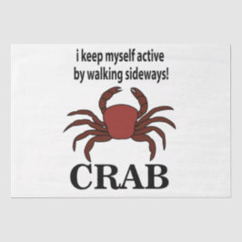 Papel De Seda Caranguejo Eu Me Mantenho Ativo Caminhando Para O 