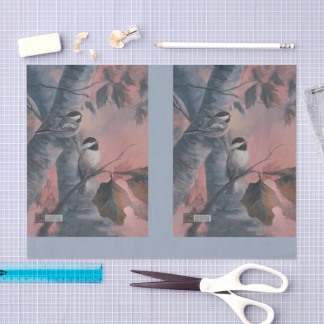 Papel De Seda Cardeais Pintados DBL (Arte )