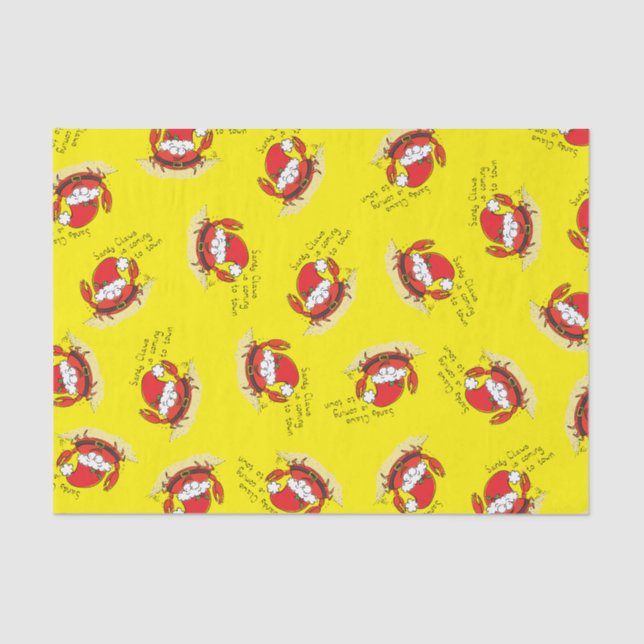 Papel De Seda Caricatura de Papais noeis de Natal Engraçado (Frente )