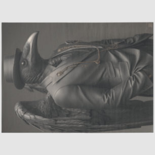 Papel De Seda Carismático de Cabeça de Coroa Negra de Decodifica