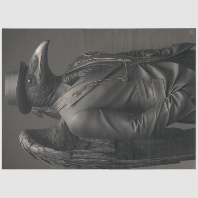 Papel De Seda Carismático de Cabeça de Coroa Negra de Decodifica (Frente )