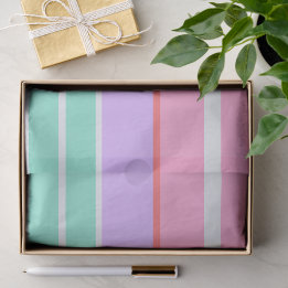 Papel De Seda Carnation Rosa Listrado, Mauve e Azul Ovo de Robin