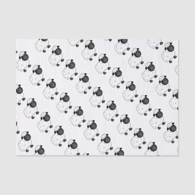 Papel De Seda Carneiros do bebê para a ovelha (Frente )