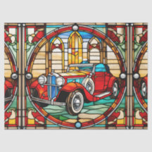 Carro Clássico de Vidro Estido Faux para o Artesan