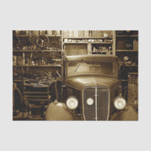 Papel De Seda Carro vintage Garage and Repair Compro