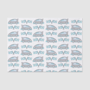 Papel De Seda Carros de Corrida e Bandeiras Lindos Padrão Infant