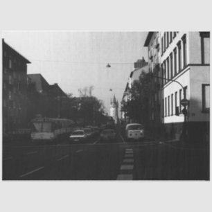 Papel De Seda Carros de rua da cidade de Frankfurt vintage na Al
