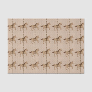 Papel De Seda Carrossel Horse - Castanho-chocolate e bronzeado