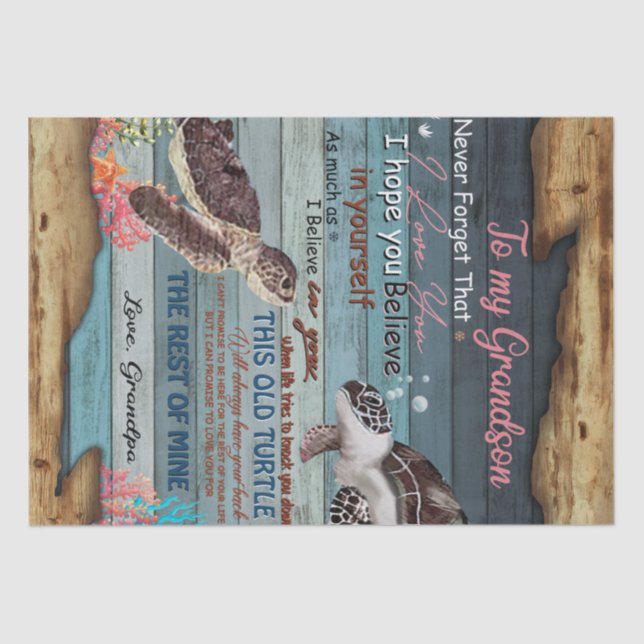 Papel De Seda Carta Personalizada Ao Meu Avô Do Vovô (Frente )