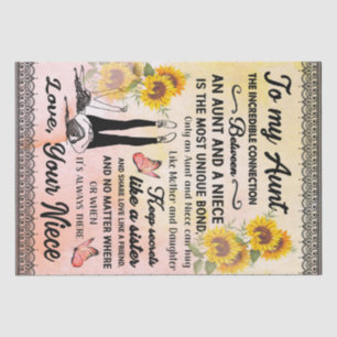 Papel De Seda Carta Personalizada Para Minha Tia Amor Da sobrinh