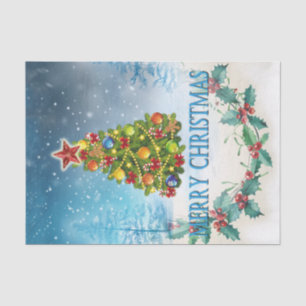 Papel De Seda Cartão Feliz de Natal