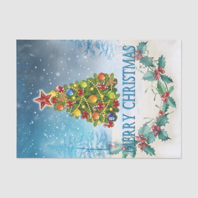 Papel De Seda Cartão Feliz de Natal (Frente )