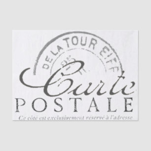 Papel De Seda Cartão Postal Francês Vintage Decoupage Paris Text