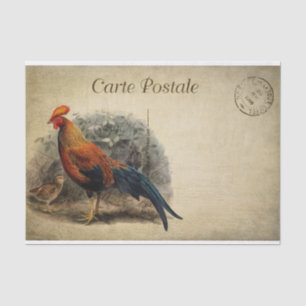 Papel De Seda Cartão-postal Vintage French Chicken Decoupage