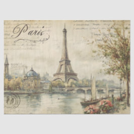 Papel De Seda Cartão postal Vintage Paris