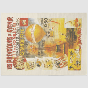 Papel De Seda Cartaz da Feira da Grande Festa Antiga de Paris