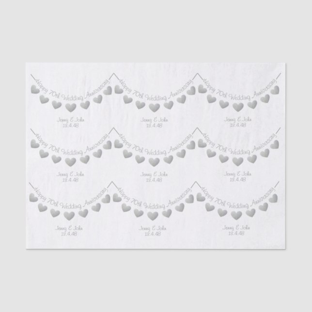 Papel De Seda Cartaz de platina de 70 Wedding (Frente )