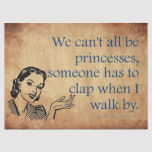 Papel De Seda Cartaz retrô vintage das princesas da SlipperyJoe 