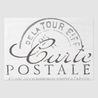 Papel De Seda Carte Postale French Vintage Decoupage Texto Paris