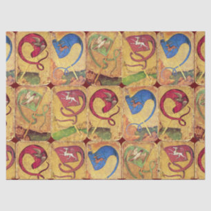 Papel De Seda Cartões de Tribunal Alemão Sinalizadores/Cães,Deer