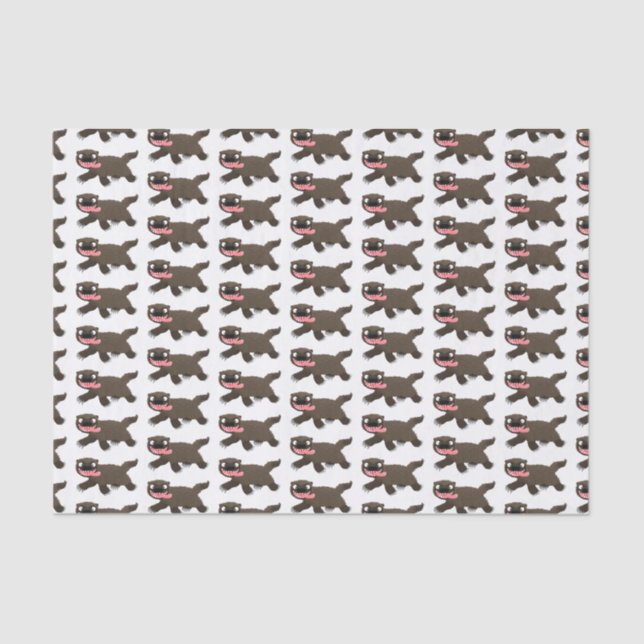 Papel De Seda Cartografia de lobo faminta e engraçada (Frente )