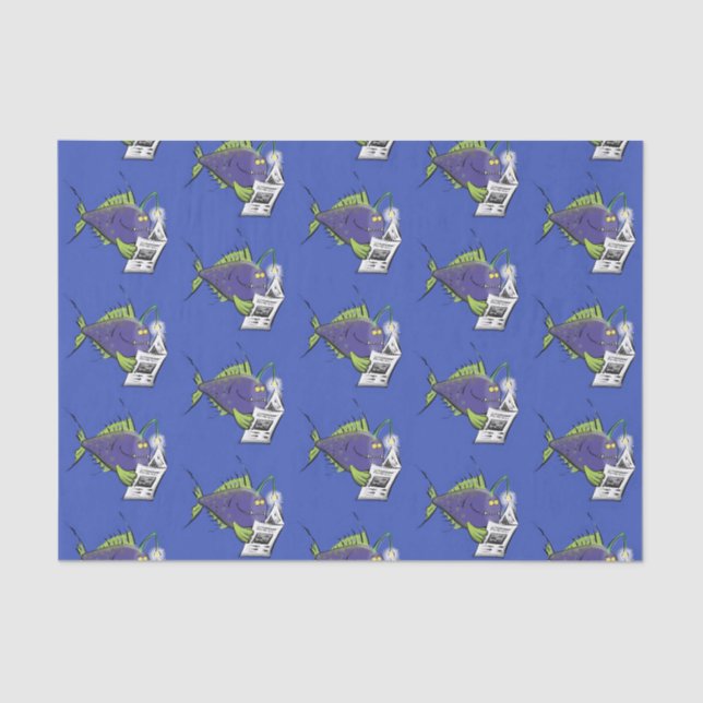 Papel De Seda Cartografia de peixe-anjo (Frente )