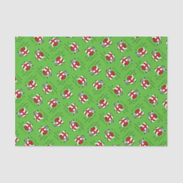 Papel De Seda Cartoon de Natal Engraçado Feriado (Frente )