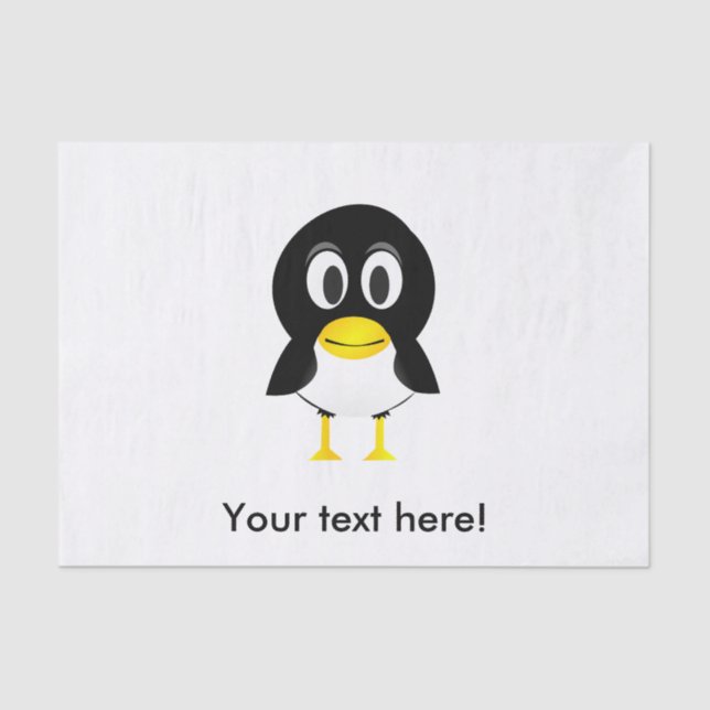 Papel De Seda Cartoon de pinguim bebê (Frente )
