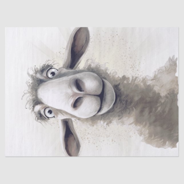Papel De Seda Cartoon Engraçado de Ovelha (Frente )