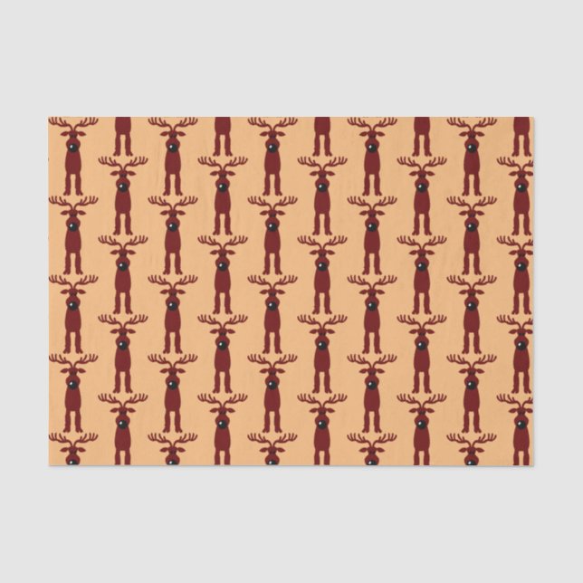 Papel De Seda Cartoon Reindeer (Frente )