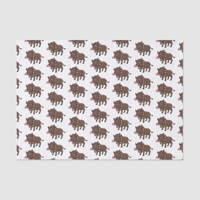 Papel De Seda Cartoon selvagem e flores (Frente )
