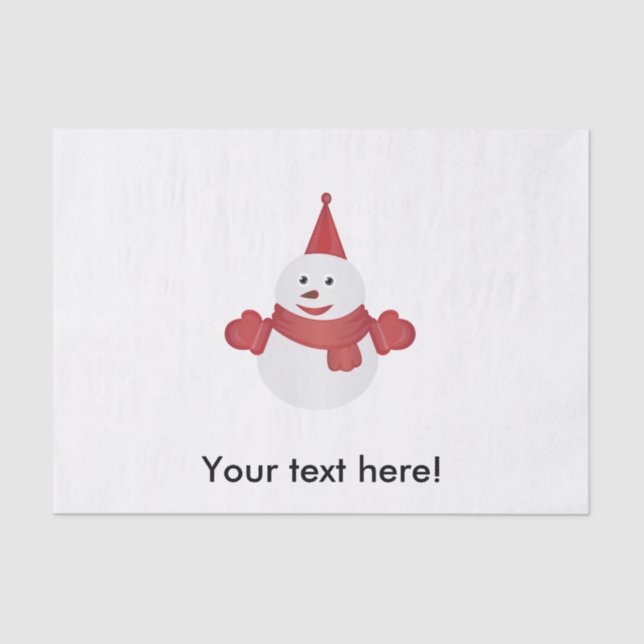 Papel De Seda Cartoon Snowman (Frente )