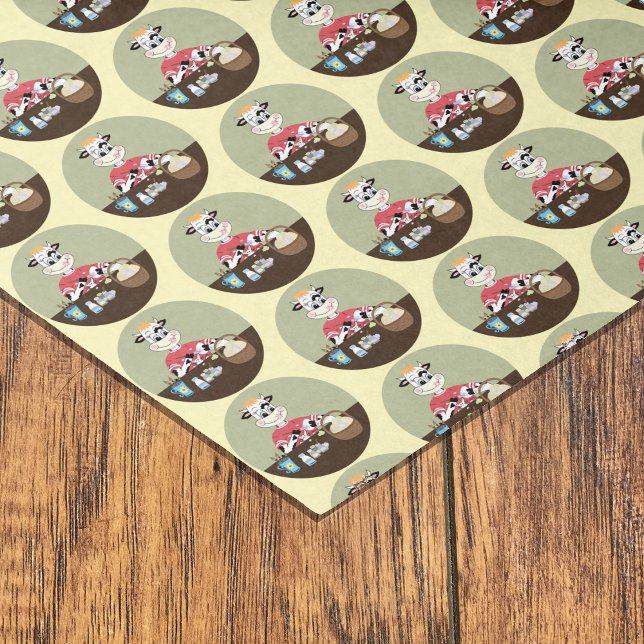 Papel De Seda Cartoons bonitos pintados por vaca Páscoa Páscoa (Criador carregado)