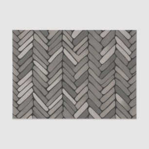 Papel De Seda Carvões e Cinzas Geométricas Elegantes de ossos