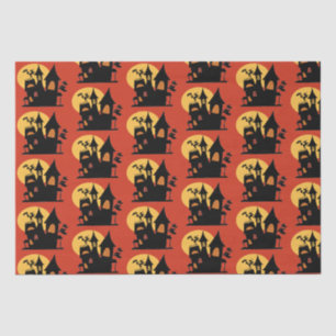 Papel De Seda Casa Assombrada de Halloween