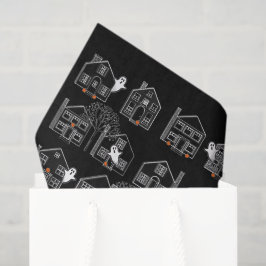 Papel De Seda Casa Assombrada de Halloween
